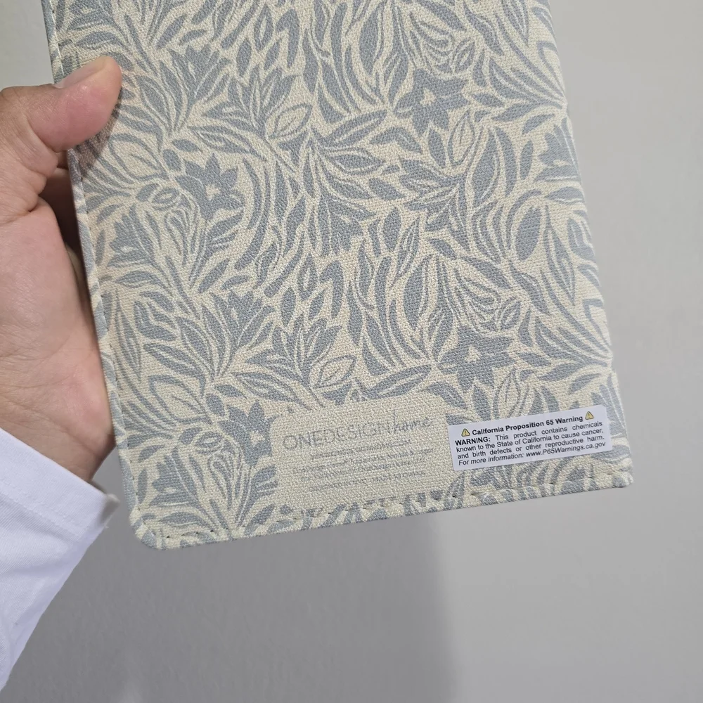 Blessed Script Light Blue Floral Hardcover Journal